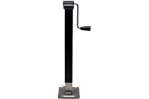 Bastion Distribution Heavy Duty Weld On Side-Wind Jack | Adjustable Drop Leg | 7000lb Lift & 8000lb Load Capacity | Camping, Boat, & Farm Trailers | 25" to 53.5" Height | BD-SW-8000-WD