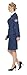 Smiffys Women WW2 Air Force Female Captain, Blue, L - US Size 14-16