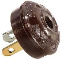 Brown Embossed Early Electric Style Bakelite Plug Featuring Mid-Century Vintage design Lamp Plug, Polarized, screw terminals, vintage lamp cord plug 120V 16 to 18 Gauge Male Nema 1-15 Cord Plug