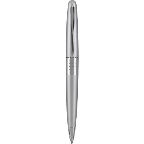 Pilot Metropolitan Collection Ball Point Pen, Silver Barrel, Dots Design, Medium Point, Black Ink (91305)