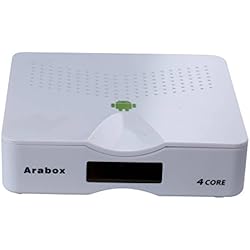 VSHARE Arabic IPTV Box Over 1100+ HD Channels with All Arabic Africa Turkey Europe TV Channels, including 2 years service (Arabic TV Box White)