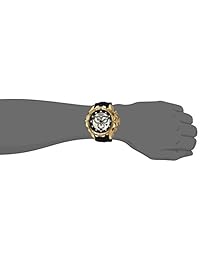Invicta 'Venom' acero inoxidable y silicona de cuarzo suizo reloj Casual de los hombres, color: negro (Modelo: 20400)