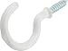 OOK 50684 7/8-Inch 30 Pieces White Vinyl Mug Hooks Tidy Tins 30 pcs primary