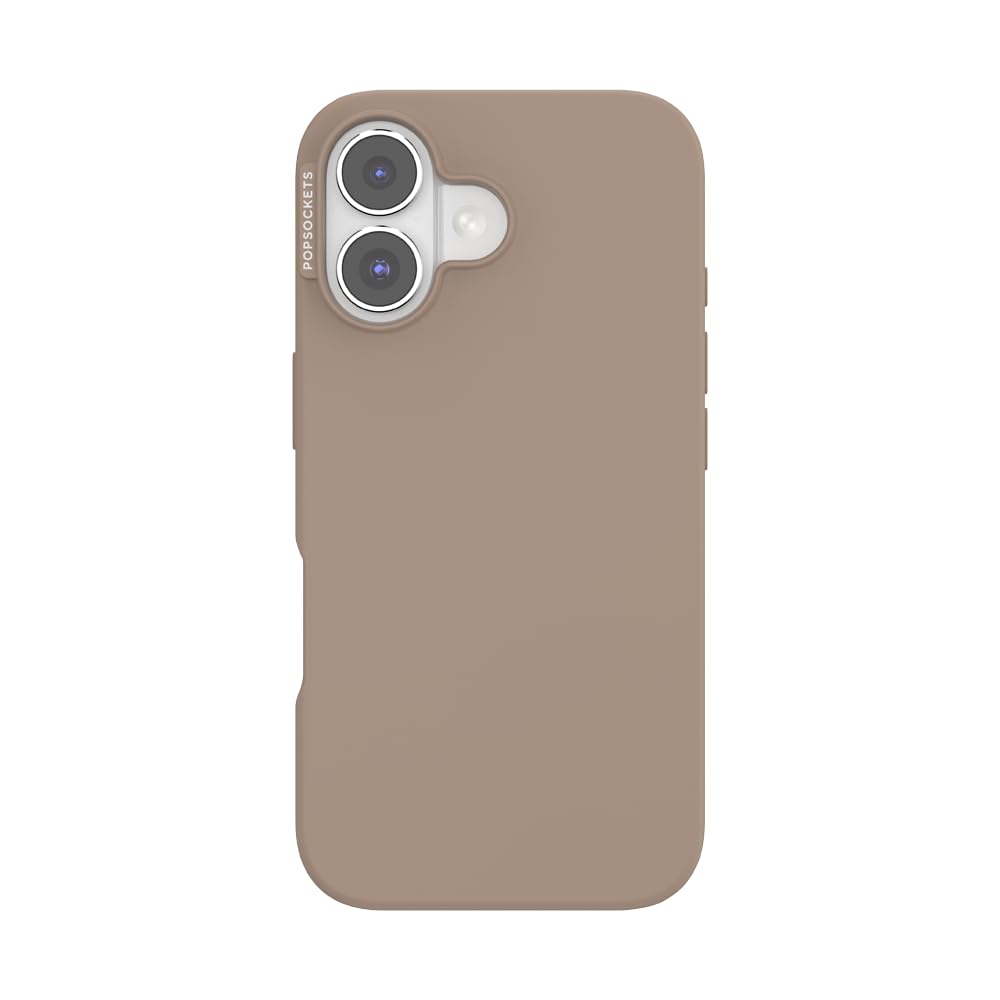 PopSockets iPhone 16 Case Compatible with MagSafe, Phone Case for iPhone 16, Wireless Charging Compatible, Case Only - Latte