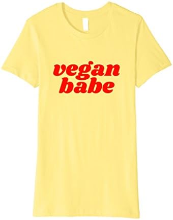 Womens Vegan Babe T-shirt Small Lemon