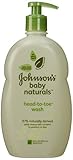 Johnson's Natural Head-to-Toe Baby Wash, 18 Ounce (Pack of 2)