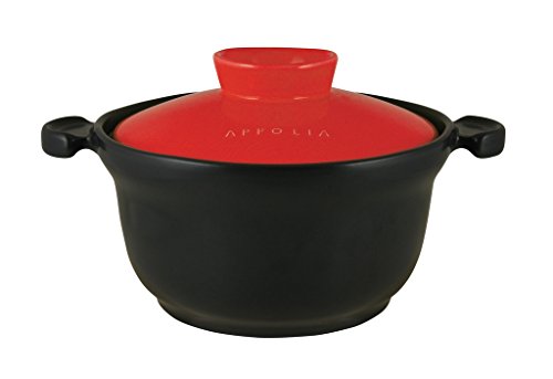 Appolia 500050020 Cherry Lid Round Casserole, Cherry and Black