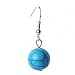 Qiyun Tibet Silver Blue Turquoise Stone Pendant Wooden Beaded Necklace Earrings Set