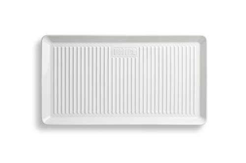 Weber Porcelain Serving Plate (40 x 22cm), Made of Extremely Durable Scratch-Resistant Hard Porcelain, Perfect for Outdoor Use, Extra Reinforced Bottom, Dishwasher-Safe - White (17884)