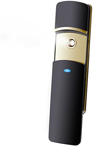 Nano Handy Mist Spray Atomization Rechargeable Facial Mister Nano Mister for Eyelash Extensions Mist (Black)
