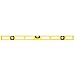Mayes 10100 Polystyrene 3 Foot Level, 36 Inch Level Made in the USA, Contractor, Plumber, and Carpenter Tools, Impact Resistant Frame, Three Vials, Accurate to .001 Inch, Won’t Scratch Work Surfaces