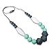 ReignDrop Baby Teething Necklace For Mom, Silicone Baby Teether Necklace For Teething Pain Relief In Babies and Toddlers, Light Weight, Stylish Chewable Necklace For Boys and Girls (Grey,Mint,White)