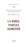 La Bible, Parole adressée by