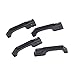 Dilwe 4Pcs RC Car Door Handles, Plastic Simulation Door Handles with Screws for -4 D90 Axial SCX10 1/10 RC Crawler Car(Black) Car Model Accessory