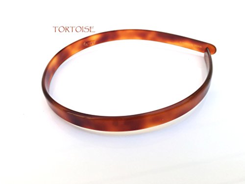 Wardani 1 cm wide Basic tortoiseshell Headband handmade in France (Tortoise)