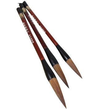 MasterChinese Excellent Chinese Calligraphy Kanji Sumi Drawing Watercolor Brush Set (Wolf Hair - Large)