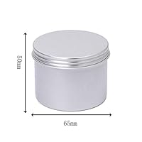 Ouniman Round Aluminum Tin Jars Screw Top Metal Steel Tins Empty Slip Slide Round Containers Bulk Storage Organization for Candle, Lip Balm, Salve, Make Up, Eye Shadow, Powder