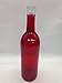 6 Red Glass Bottles Flat Bottom 750ml for Bottle Trees, Crafting, Parties,Wedding Center Piece, Decor, Home Brew, Beer, Wine