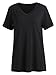 Floerns Women's Solid V Neck Short Sleeve Casual Tee Shirt Top