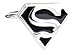 Super-Man Black and Silver Novelty Cufflinks for Men Unisex- 1 Pair