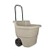 Suncast 2-Wheel Resin Multi-Purpose Cart with Handle - 15.5 Gallon Cart for Garden, Grocery Store and Home - Brown primary