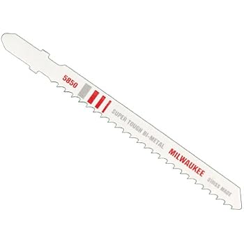 Milwaukee 4-Inch Bi-Metal Jig Saw Blades 5-Pack - 10 TPI For Wood Cutting