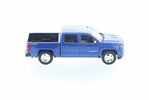 Motor Max 2017 Chevy Silverado 1500 LT Z71 Crew Cab Pick-Up Truck, Blue 79348/16D - 1/24 Scale Diecast Model Toy Car but NO BOX