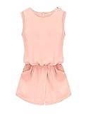 Allegra K Women Sleeveless Cut Out Back Elastic Waist Romper