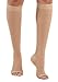 Compression Socks for Women and Men 20-30 mmHg - Knee High Toeless Compression Support Socks for Circulation during Travel, Flights, Nursing - Beige, X-Large - AB211