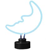 Neonetics Bar and Game Room Blue Moon Neon Sign Sculpture