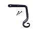 Gray Bunny Outdoor Plant Hanger Hook, 6” Hand Forged Straight Iron Wall Hooks for Bird Feeders, Lanterns, Wind Chimes, Patio Decor - Black