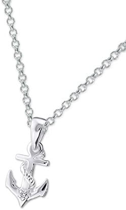Ladies’ Pendant with Chain anchor zirconia 925 Sterling silver