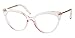 SOOLALA Ladies Oversized Cat Eye Reading Glass Modern Eyeglass Frame, Pink, 1.5