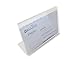 Kuke Horizontal Slanted L-Shape Acrylic Sign Holder, 3.5 by 2.4- Inch., Clear (A1212)