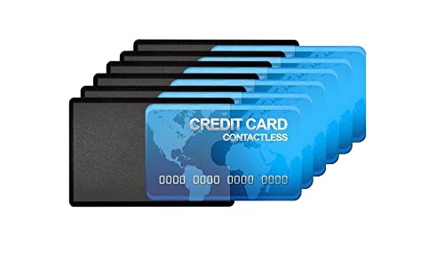 Card Armor Credit Card Holder, 6 Premium RFID Blocking Sleeves with Clear Front for Easy Viewing, Prevent Identity or Financial Theft from High Tech Thieves