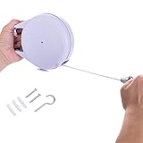 Liberty Shop 24/7 Retractable Indoor Clothesline with 40 ft Cord Portable Heavy Duty PVC Clothesline - Wall Mounted Adjustable Easy Installation - Hang Wet or Dry Laundry