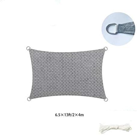 Virod Garden Netting Sun Shade Sail,UV Block Fabric Canopy with D Rings in Light Grey Rectangle for Outdoor Patio Garden in 4 Sizes (Size : 2.1ร3.9m/7ร12.8ft)
