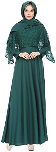Muslim Fashion Abaya Elegant Lace Cape Maxi Dress for Women price in UAE |  Amazon UAE | kanbkam