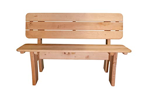 Mega Holz 3-Sitzer Gartenbank aus massiver Kiefer 118 cm | Holzbank Parkbank Balkonbank – Bild 6