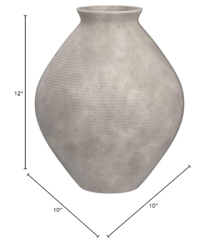 Signature Design by Ashley Hannela 12" Modern Distressed Polyresin Vase, Antique Tan - Image 4