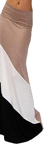 เดรสสายเดี่ยว xqs printed stripe bohemian skirts B01G4LR2BI