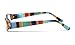 Calabria R576 Colorful Stripe Reading Glasses Tinted Sun or Clear Lens Women Trendy Readers Lightweight w/Soft Slip In Case