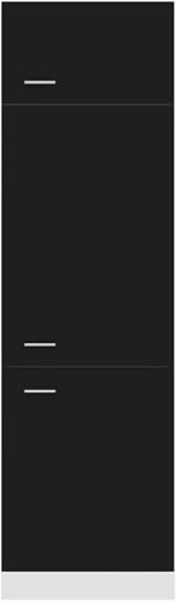 vidaXL Kitchen Cabinet Sideboard Black Chipboard 60x57x207 cm view 8