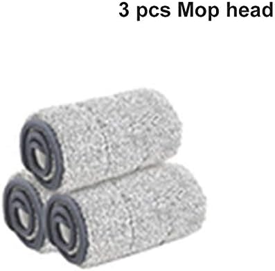 Mops Bucket System, Self Cleaning Flat Mop with Bucket, 2 in 1 Wash & Dry Mop for Floor Cleaning (Style :3 pcs mop Heads)