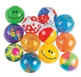 Fun Express Mini Inflatable Beach Balls - 5 Inches - 25 Piece Pack