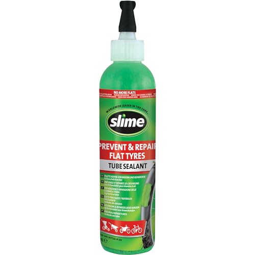 10015 Produit Anti-crevaison pour Vélo, Prévention et Réparation, Convient à tous les Vélos, avec Languette de Suspension, Non Toxique, Écologique, Flacon de 237 ml