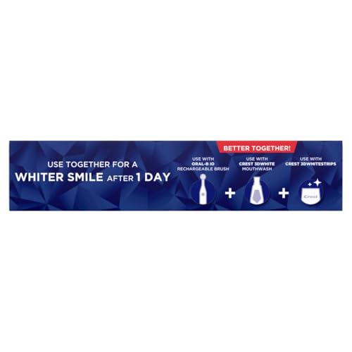 CREST 3D WHITE ADVANCED LUMINOUS MINT TEETH WHITENING TOOTHPASTE, CREST TOOTHPASTE, 3.7 OZ PACK OF 4 – HELPS REMOVE SURFACE STAINS, WHITENS TEETH, STRENGTHENS TOOTH ENAMEL, PROTECTS AGAINST CAVITIES