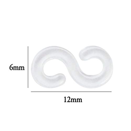 Hongxin 300 Pcs S Clips Value Pack for Loom Rubber Band for DIY Bracelet Making Refill Kit,S-Biner MicroLock, Locking Key Holder