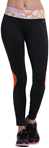 ZOANO Women New Fitness Tight Pants With Elegant Floral Black XXL