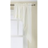 LORRAINE HOME FASHIONS, Ecru, Ribbon Eyelet Swag, 60 by 38-Inch, Set of 2, 60
